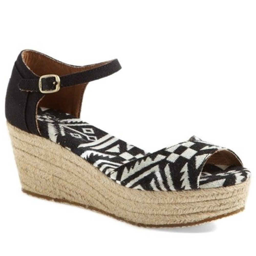 Toms Espadrille Wedge Platform Sandals